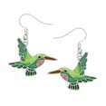 thumbnail image 1 of Hummingbird Pendant Necklace Earring Hand Painted Rhodium Plated 17 Inch Snake Chain E0717, 1 of 3