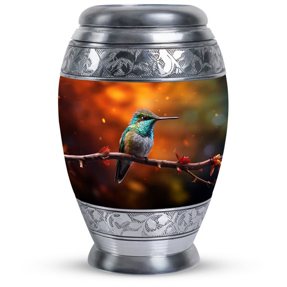 Hummingbird Perched Tree Branch - Mini Urns For Human Ashes- Urn For Dad - Adult Urns For Human Ashes Women - Burial Urns For Ashes (Size-3nch,1pcs)
