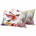 thumbnail image 1 of Hummingbird Pillow Covers 2 Pack Spring Pillowcase Waterproof Outdoor Throw Pillow Cover for Patio Balcony Rectangular Cushion 20”x12”, 1 of 9