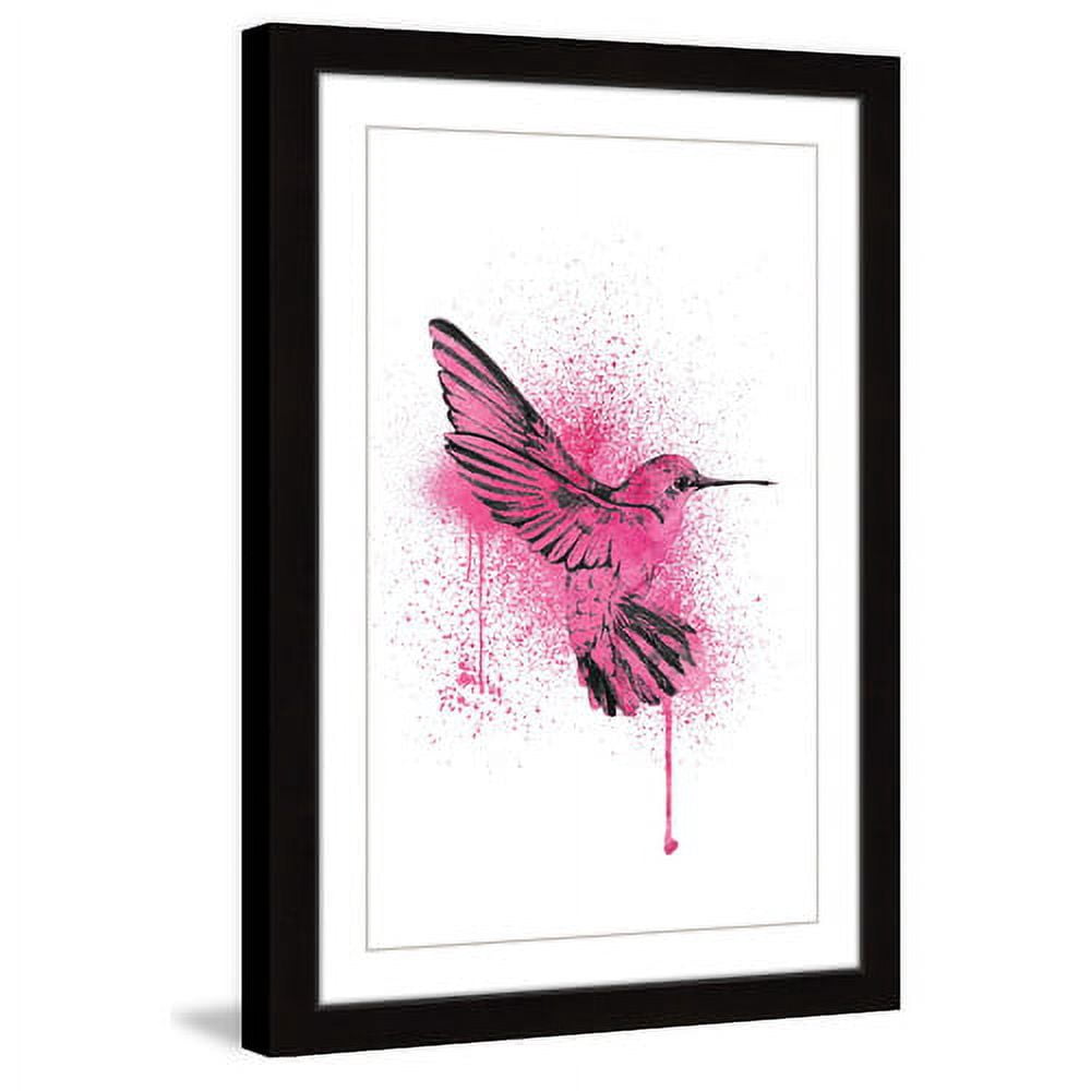 "Hummingbird Pink" Framed Painting Print