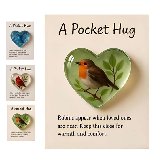 Hummingbird Pocket Gift Card, Inspirational Mini Keepsake with Message Card, Meaningful Encouragement Gift for Friends Family, Birthday Holiday Thinking of You Present