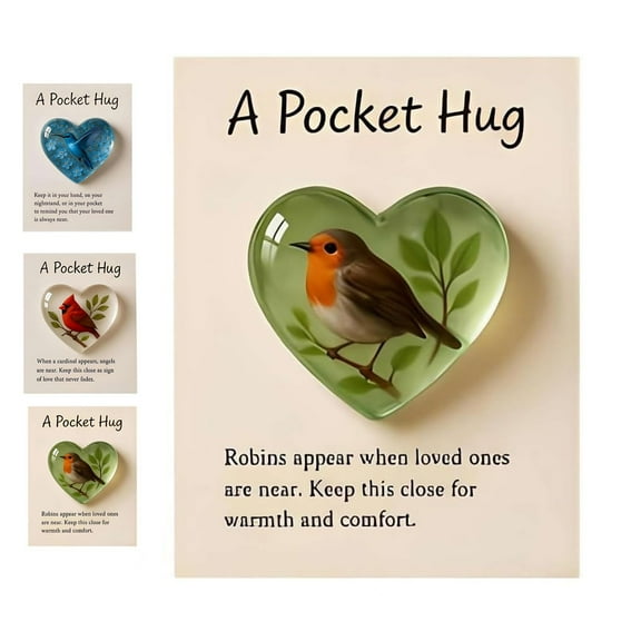 Hummingbird Pocket Hug Gift Card Thoughtful Design for Birthday Holiday or Any Special Occasion