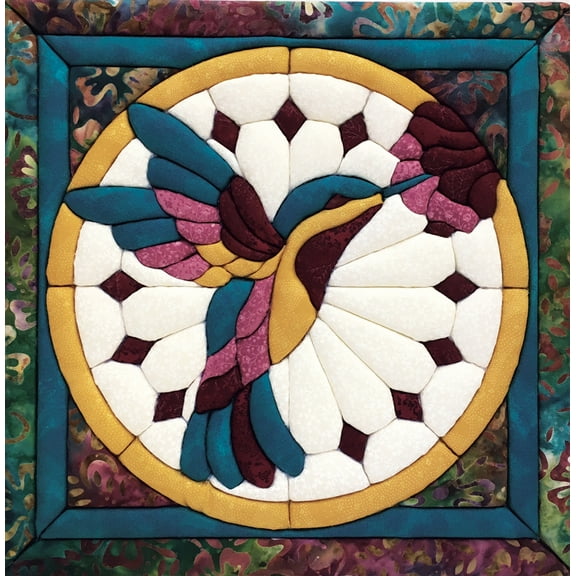 Quilt-Magic No Sew Wall Hanging Kit-Hummingbird