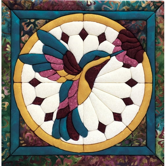 Quilt-Magic No Sew Wall Hanging Kit-Hummingbird