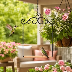 Hummingbird Rocking Perch, Swaying Hanging Resting Stand for Outdoor Feeders