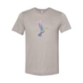 thumbnail image 1 of "Hummingbird Shirt, Watercolor Hummingbird, Unisex, Soft Bella Canvas, Vintage T, Retro, Gift For Her, Hummingbird Lover, Bird Shirt, Trendy, Heather Stone, LARGE", 1 of 1