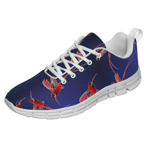 Hummingbird Shoes for Men Women Running Sneakers Breathable Casual Sport Tennis Shoes Gift for Him Her White Size 9