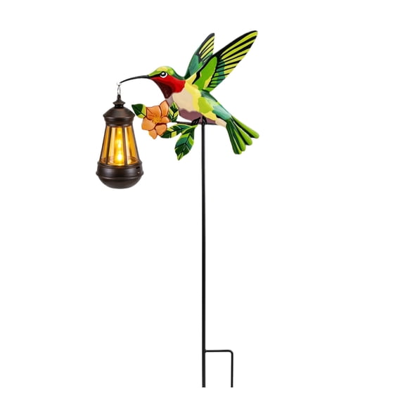 Hummingbird Solar Lantern Stake,Color Changing LED Bird Lights for Outdoor Garden Decor,Auto Dusk-to-Dawn Landscape Lighting for Patio Path