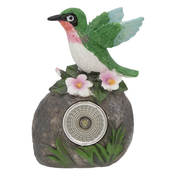 Hummingbird Solar Spotlight Decorative Resin Bird Figurine