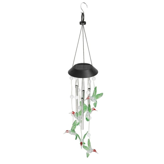 Hummingbird Solar Wind Chimes Colorful Wind Chime Lamp for Indoor and Outdoor Decoration