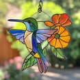 thumbnail image 1 of Hummingbird Stained Glass Birds Window Hangings, DELESYS Stained Glass Decorations, Bird Suncatcher for Window Decor Hummingbird Gifts for Mom,Bird Lovers, 1 of 7