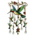 thumbnail image 1 of Hummingbird Stained Glass Wind Chimes Stained Glass Suncatcher Crystal Suncatcher Hanging Garden Decor for Patio Backyard Home 1 Pack, 1 of 7