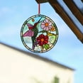 thumbnail image 1 of Hummingbird Stained Glass Window Hanging - Handcrafted Decorative Sun Catcher, Vibrant Home Decor for Living Room Kitchen, Unique Gift Idea, Easy to Install with Included Chain, 1 of 6