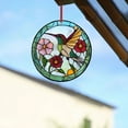 thumbnail image 1 of Hummingbird Stained Glass Window Hanging - Handcrafted Decorative Sun Catcher, Vibrant Home Decor for Living Room Kitchen, Unique Gift Idea, Easy to Install with Included Chain, 1 of 6