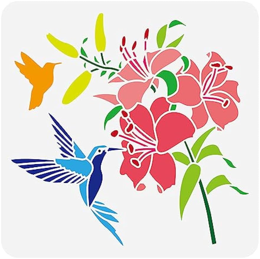 PET Hollow Out Drawing Painting Stencils for DIY Scrapbook Photo Album ...