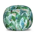 thumbnail image 1 of Hummingbird Storage Toy Bag Chair, Botanical Exotic Tropical Hawaiian Palm Monstera Leaves Orchid Flowers, Stuffed Animal Organizer Washable Bag, Large Size, Green Multicolor, by Ambesonne, 1 of 3