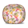 thumbnail image 1 of Hummingbird Storage Toy Bag Chair, Botanical Hawaiian Spring Exotic Related Various Leaves Flowers Birds, Stuffed Animal Organizer Washable Bag, Small Size, Pale Pink Multicolor, by Ambesonne, 1 of 3