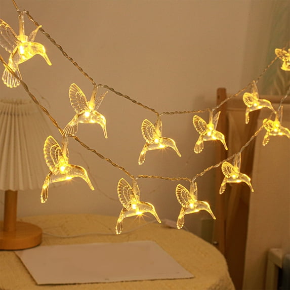 Hummingbird String Lights, 1.5 Meter LED Decorative Light, Indoor/Outdoor Garden Lighting for Holiday, Wedding, and Party Decoration, Warm Lighting for Romantic Ambience