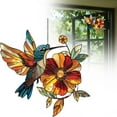 thumbnail image 1 of Hummingbird Suncatcher, Colorful Acrylic Hummingbird Hanging Ornament, 1Pcs Colorful Acrylic Pendant, Window Hanging Gift for Hummingbird Ornament 5.9 Inch, 1 of 9