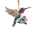 thumbnail image 1 of Hummingbird Suncatcher Ornament,Colorful Humming Bird Tree Design Pendant,Handcrafted Holiday Decor,Xmas Hanging Ornament,Acrylic Humming Bird Ornament,for Party Christmas Tree Decor(Multicolored4), 1 of 9