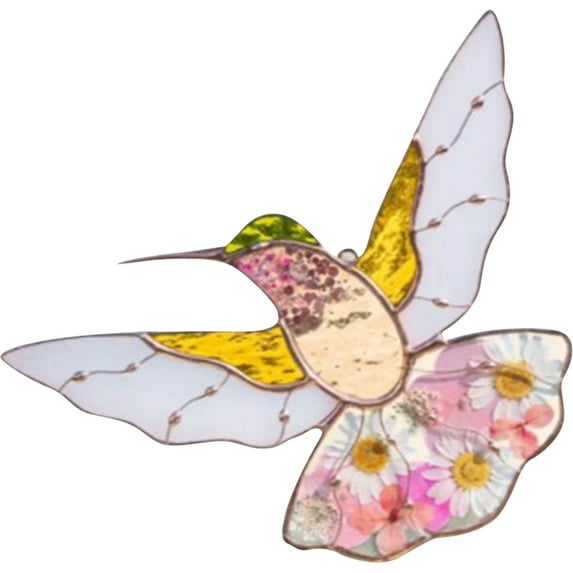 Eguobalx Yifare, Sherum Spirit Birds - Cute Hummingbird Suncatcher, Owl Ornament, Colorful Window Hanging Decor, Ideal for Bird Lovers