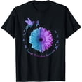 thumbnail image 1 of Hummingbird Sunflower Suicide Prevention Awareness T-Shirt, 1 of 3