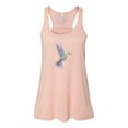 thumbnail image 1 of "Hummingbird Tank Top, Watercolor Hummingbird, Soft Bella Canvas, Sublimation, Racerback, Hummingbird Shirt, Bird Lover, Racerback Tank, Bird, Peach, SMALL", 1 of 1