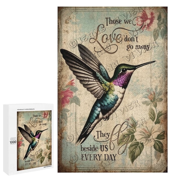 Hummingbird Themed Jigsaw Puzzles 1000 Piece for Adults Families Challenging Fun Pieces Fit Together Challenging Puzzle Perfect for Game Nights