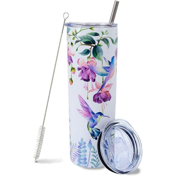 Hummingbird Tumbler-Hummingbird Gifts for Women,Bird gifts for Bird Lovers Women,Bird Watching Gifts-Hummingbird Decor-Gift Ideas,for Women-Hummingbirds Floral