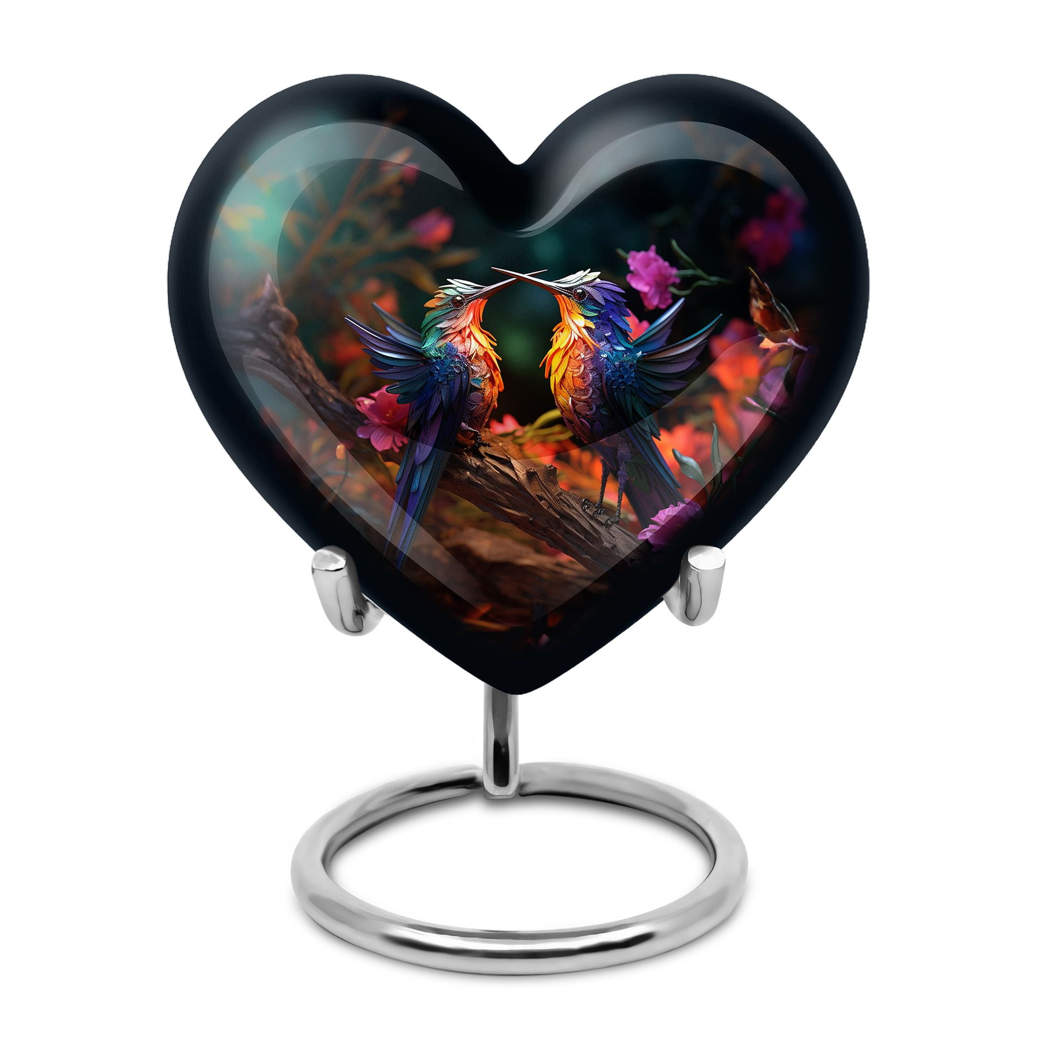 Hummingbird Urns For Human Ashes Adult, Heart Shaped Urn, Elegant Keepsake Urn, Mini Keepsake Urns For Ashes, Adult Urns For Human Ashes, Funeral Urns For Adult Ashes Men 3 Inch, 1 Pc