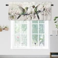 thumbnail image 1 of Hummingbird Valance Rod Pocket Window Curtain for Kitchen Spring Botanical Floral Green Leaves Bird Privacy Window Valances for Living Room Kitchen 54 by 18 in, 1 Panel, 1 of 6