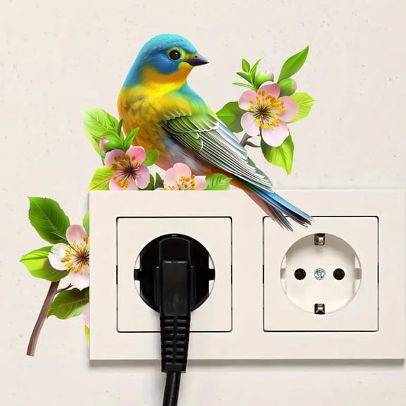 Hummingbird Vinyl Wall Sticker Nature Self-Adhesive Bird Art for Home Decor