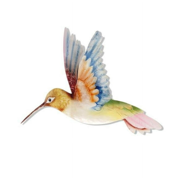Hummingbird Wall Decor, White Red & Blue