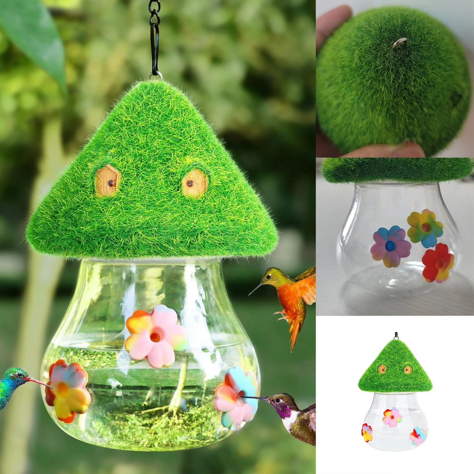 Hummingbird Water Feeder Outdoor Hanging Tie Dye Flower Bird Feeding