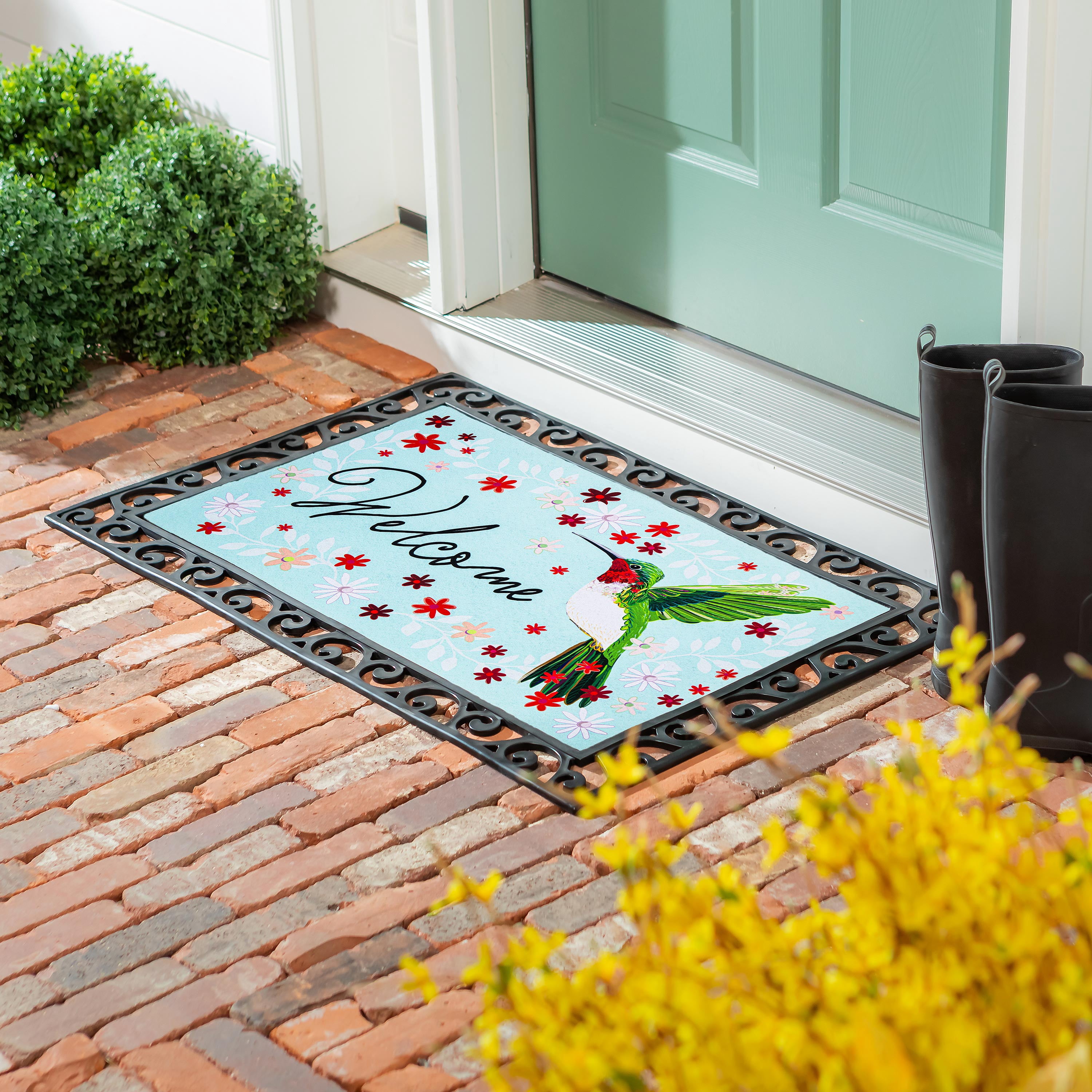 Hummingbird Welcome Mat Hummingbird Welcome Friends Sassafras Estate Switch Mat - Walmart.com