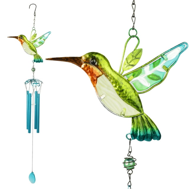 EEEkit Hummingbird Wind Chimes, Metal Tubes Bell, Waterproof Outdoor ...