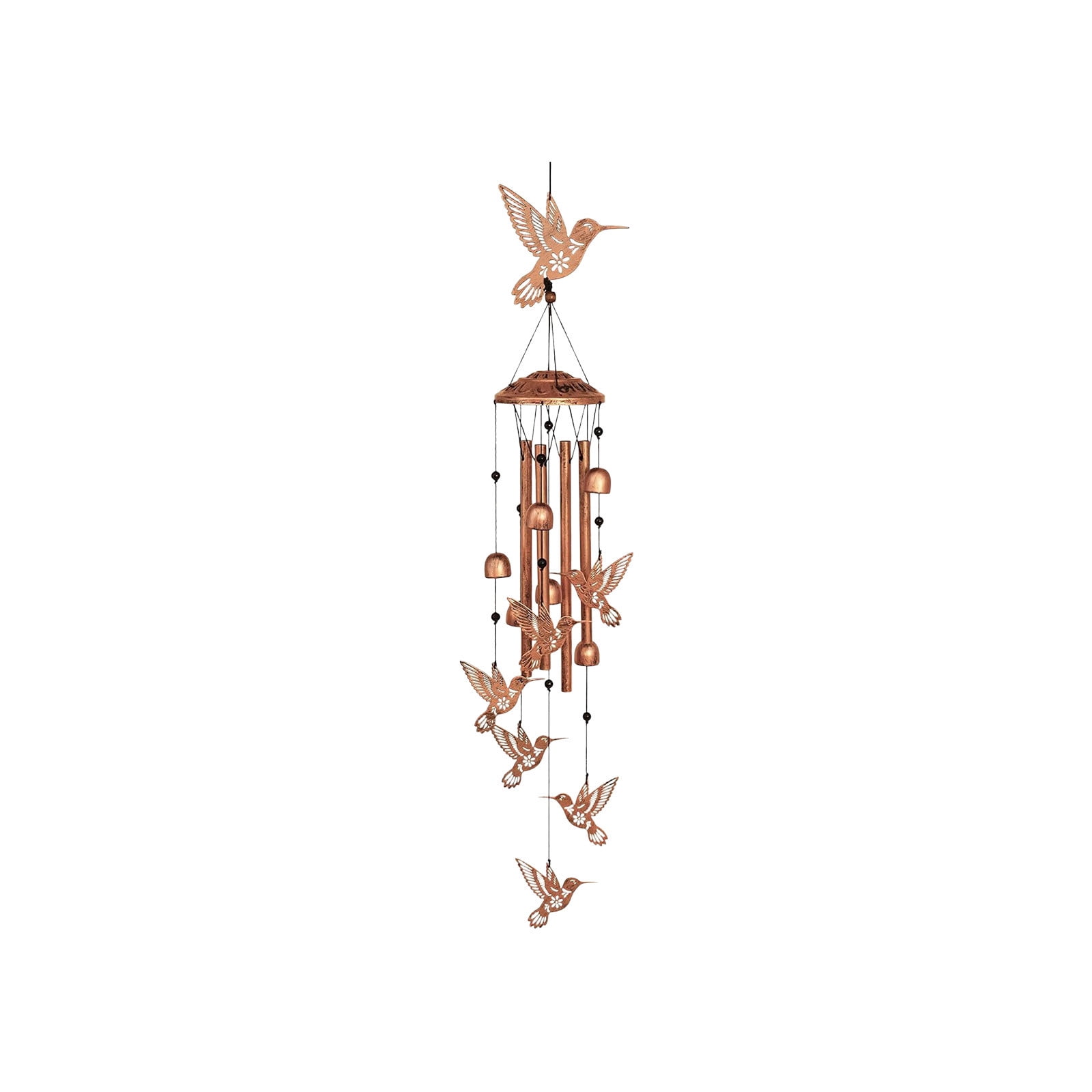 Hummingbird Wind Chimes for Outside, Hummingbird Gifts for Women Men Nature Lovers Metal Windchimes Outdoors, Flying Floral Bird Design Home Garden Patio Yard Deco