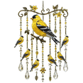 thumbnail image 1 of Hummingbird Wind Chimes, Stained Glass Style Outdoor Wind Chime, Crystal Suncatcher Hanging Decor For Garden, Patio, Yard, Nature Inspired Memorial Gift For Women, 1 of 7