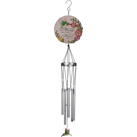 Hummingbird Wings Memorial Wind Chime 21"