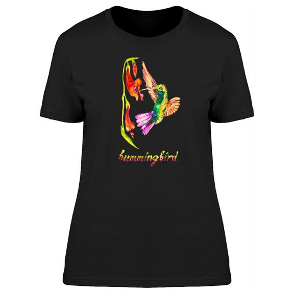 Hummingbird With Cool Plants T-Shirt Women -Image by Shutterstock, Female Small