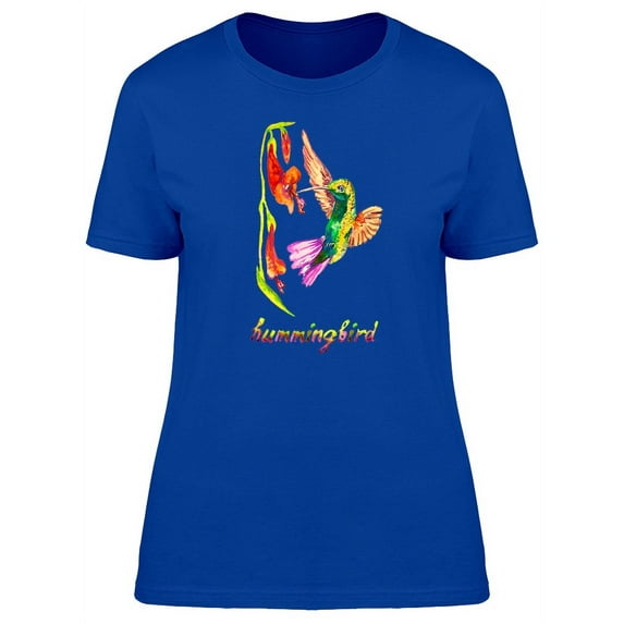 Hummingbird With Cool Plants T-Shirt Women -Image by Shutterstock, Female XX-Large