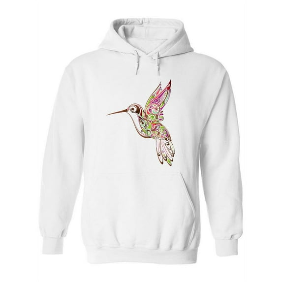 Hummingbird With Patterns Hoodie Women -Image by Shutterstock, Female XX-Large