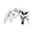 thumbnail image 1 of Hummingbird and Flowers - 8" Vinyl Sticker - For Car Laptop I-Pad - Waterproof Decal, 1 of 1