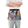 thumbnail image 1 of Hummingbird and Flowers Short Server Apron with 3 Pockets for Unisex Chef Gardening, 1 of 7