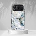 Hummingbird and White Floral Tough Phone Case, Teal Blue and Gold ...