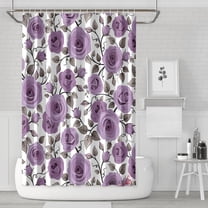 Hummingbird and Wildflower Shower Curtain 72x72 Inches, Quick-Dry Polyester, Bright Country Garden Look