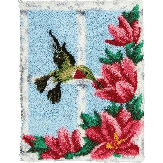 Hummingbird at Window | Rug Making Latch Hooking Kit
