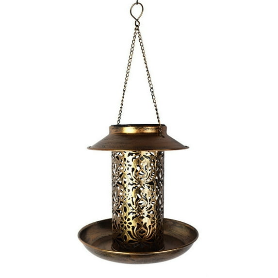 Hummingbird feeder Spiral Hummingbird Feeder Outdoor Hanging Waterproof Hummingbird Feeder Solar Lantern Lights Gifts for Bird Lovers for Garden Backyard House Decoration