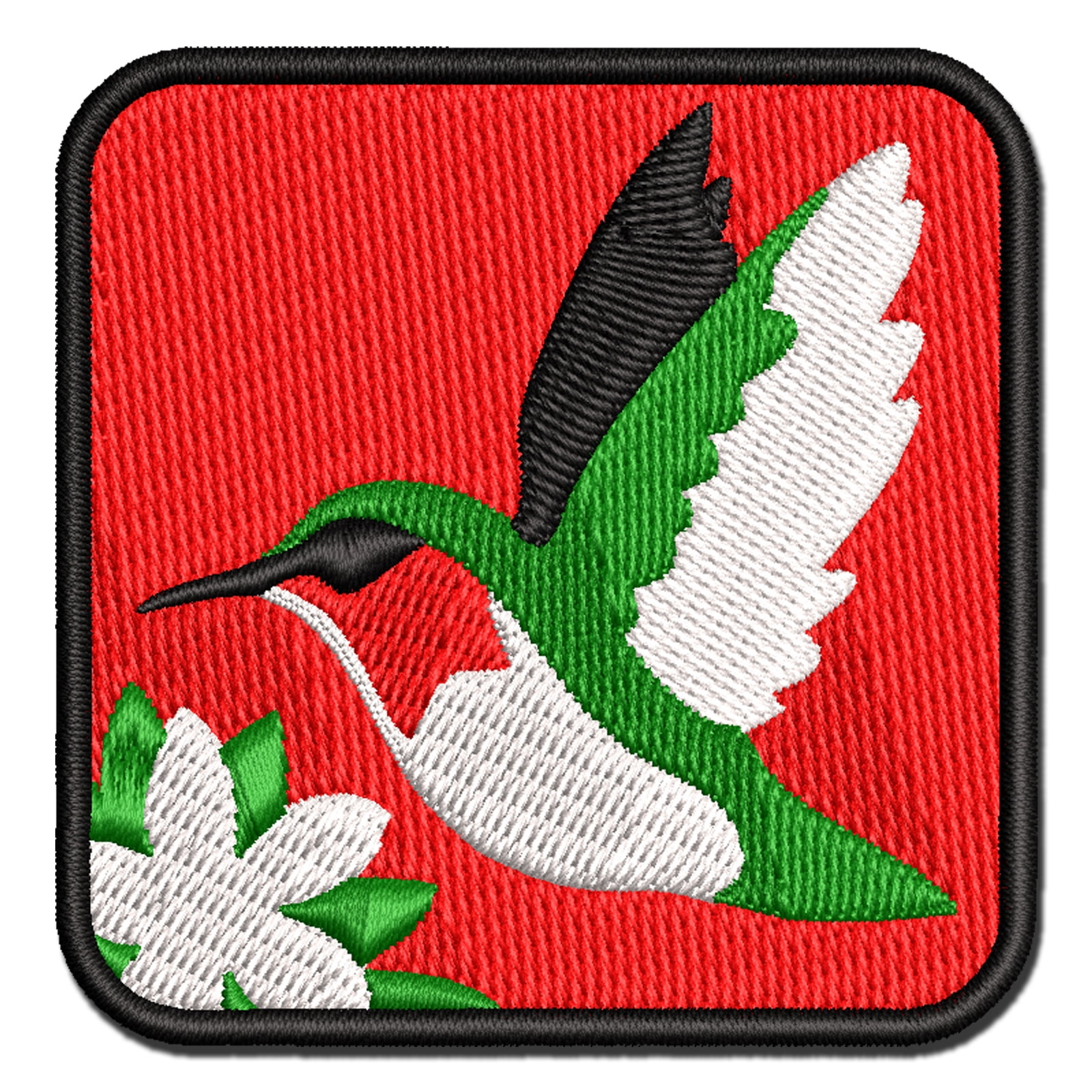 Hummingbird in Flight Applique Multi-Color Embroidered Iron-On Patch ...