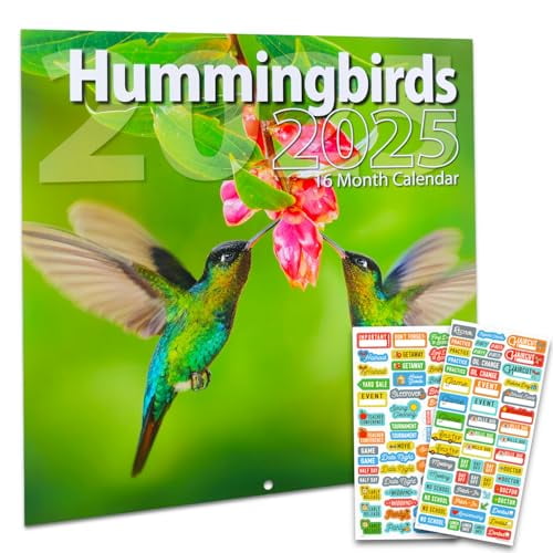 Hummingbirds Calendar 2025 Deluxe 2025 Humming Bird Wall Calendar